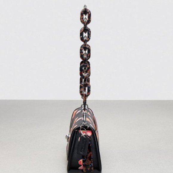 Coachtopia Wavy Dinky Leather Mushroom Print Chain Crossbody Purse Coach - Picture 9 of 16